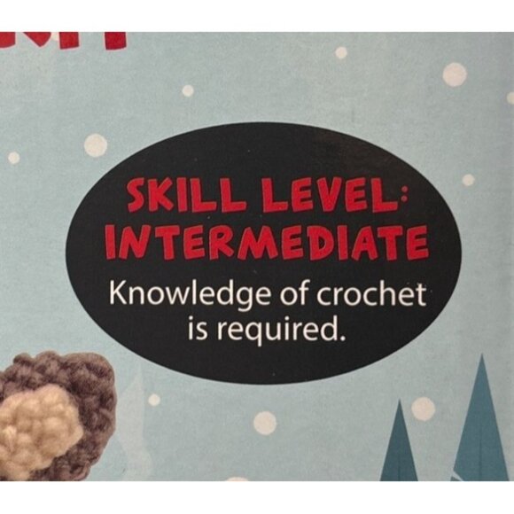 Rudolph Reindeer Crochet Kit Needle Creations Intermediate Skill Level 6 x 7" - Picture 3 of 4